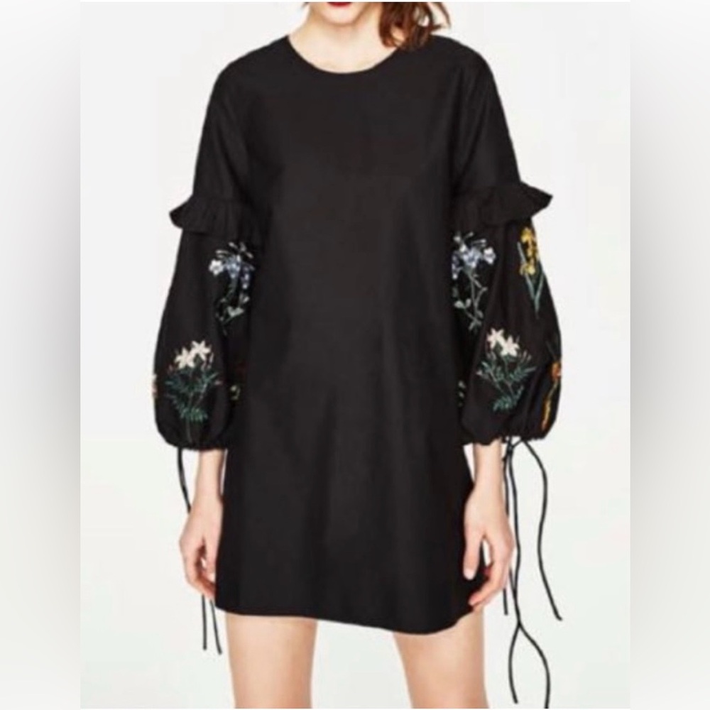 Zara Trafulac Embroidered Shift Dress - Picture 2 of 12
